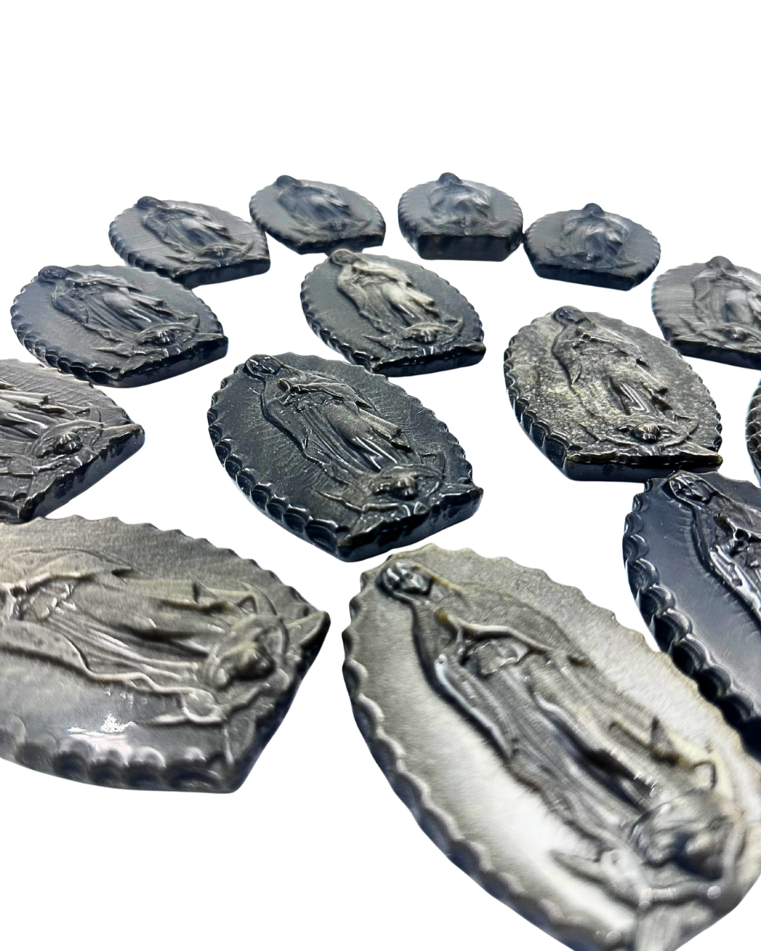 Obsidian Our Lady of Guadalupe Carving