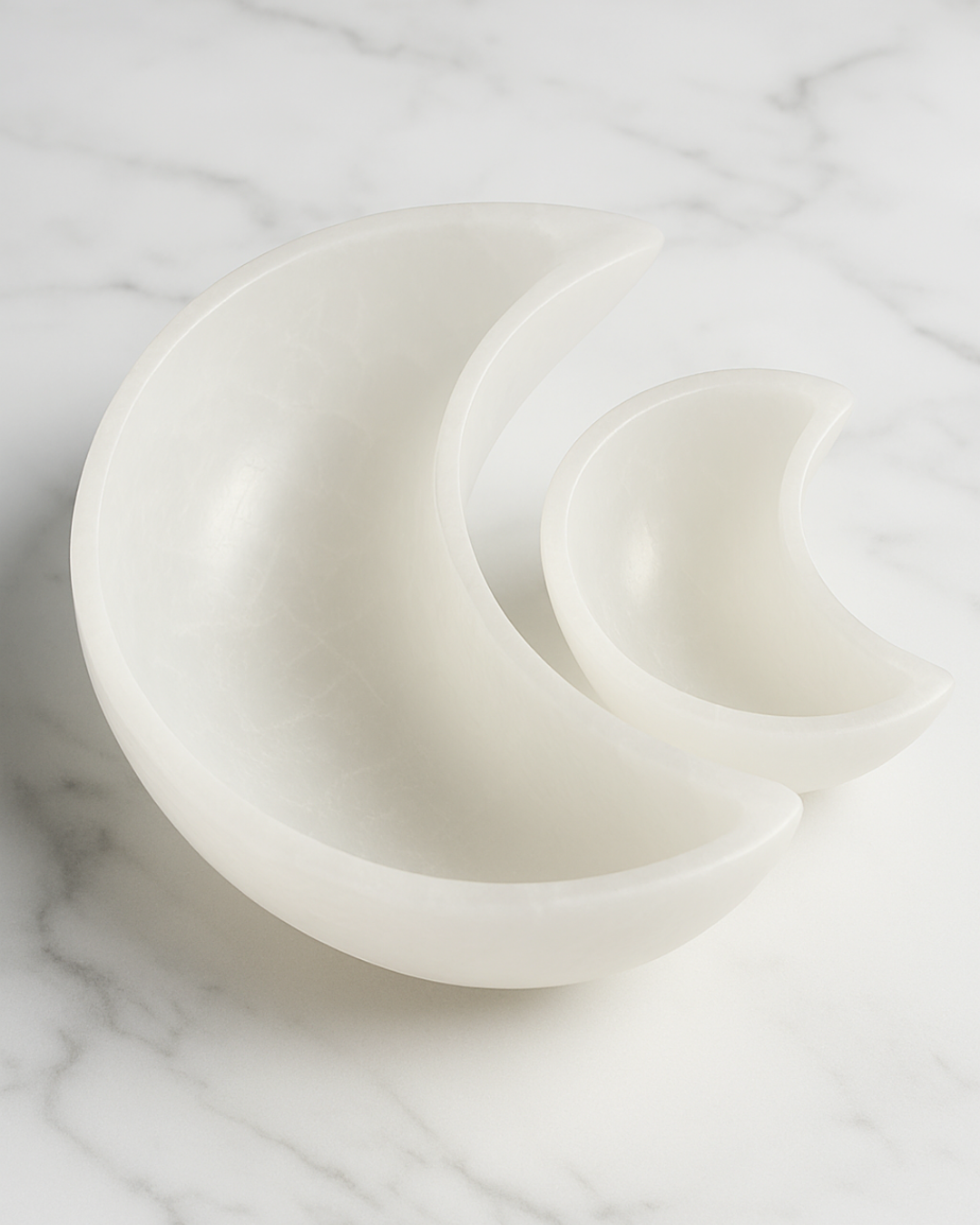Selenite Crescent Moon Bowl