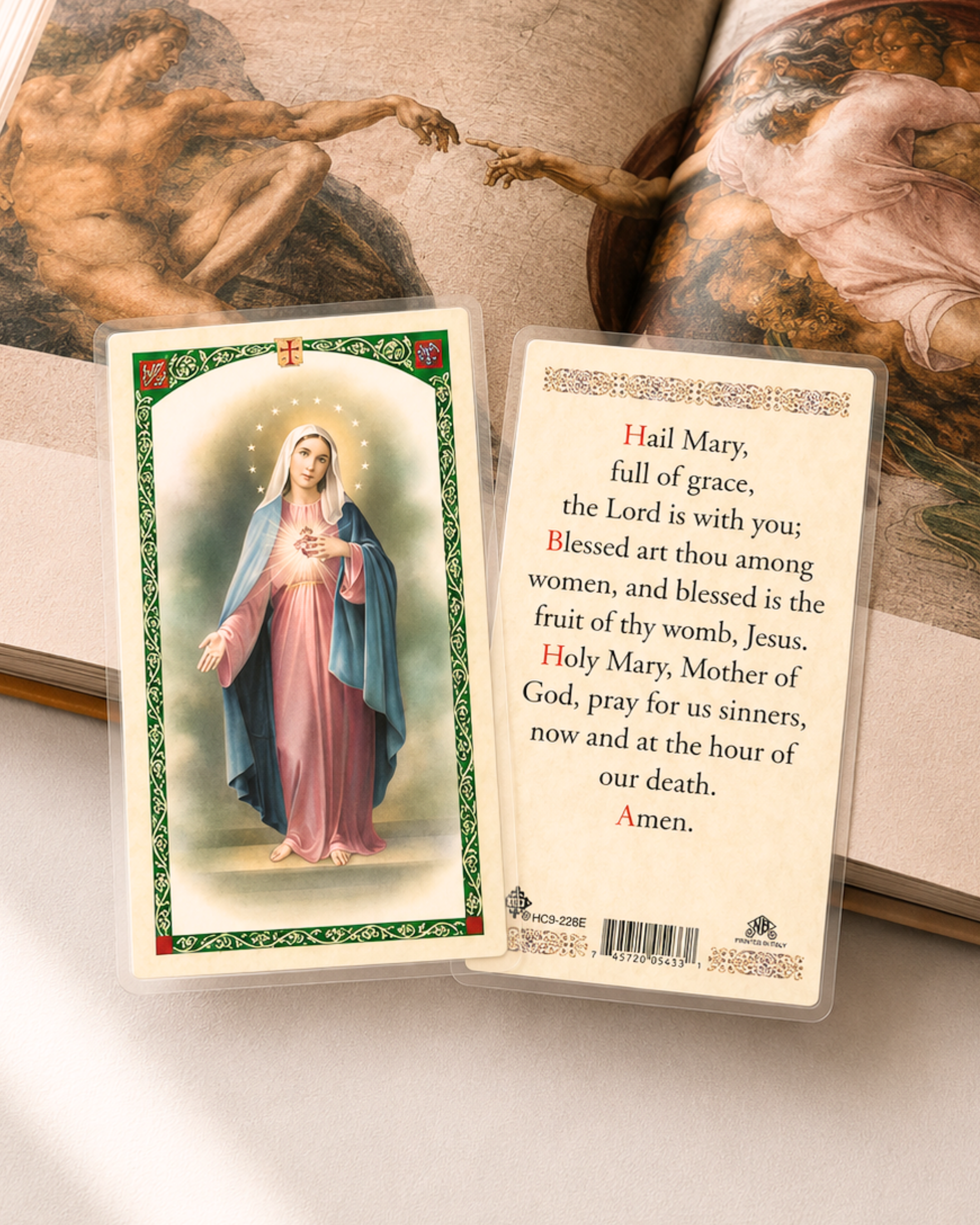 Hail Mary Prayer Card
