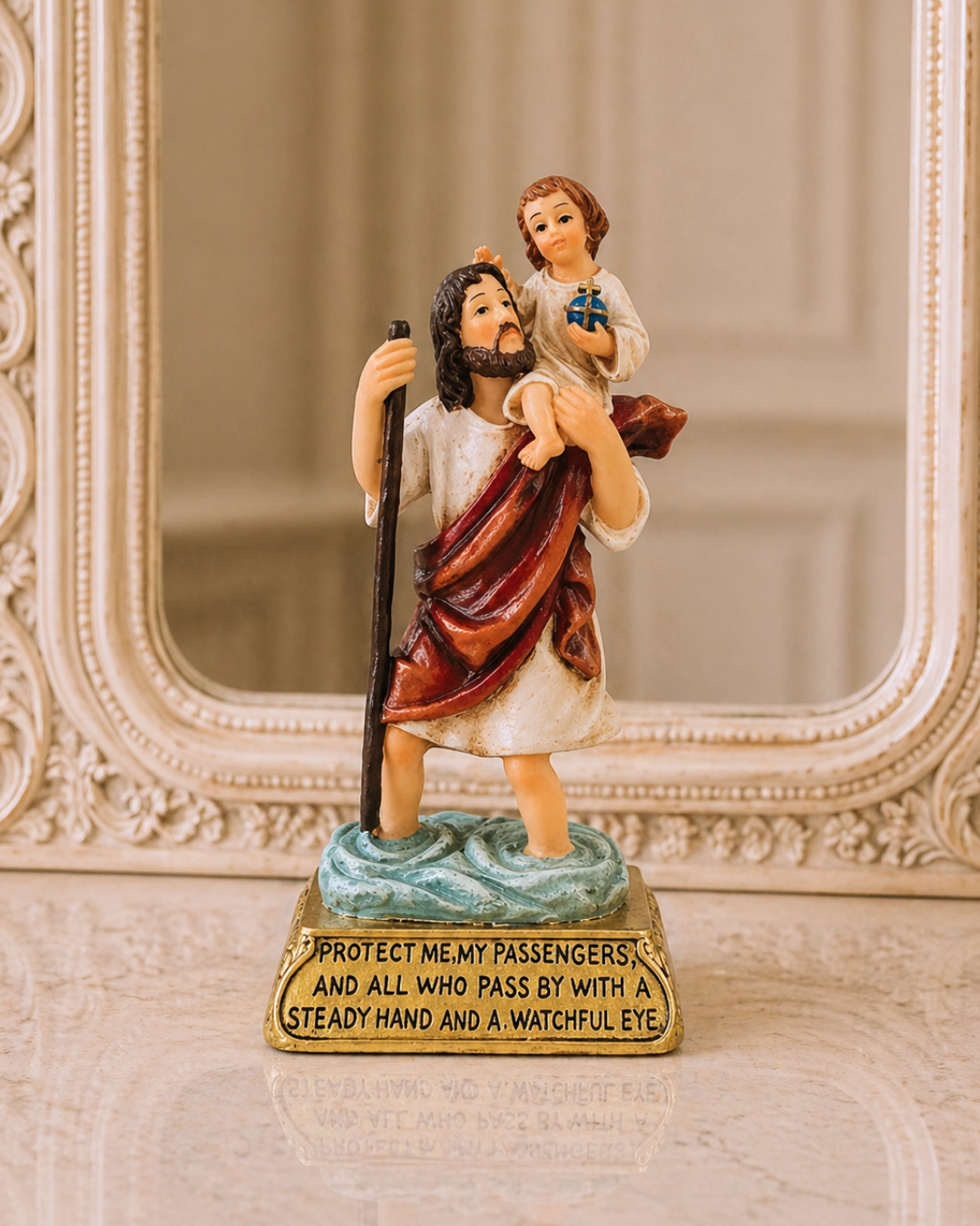 St. Christopher 4.5 inch Car Statue