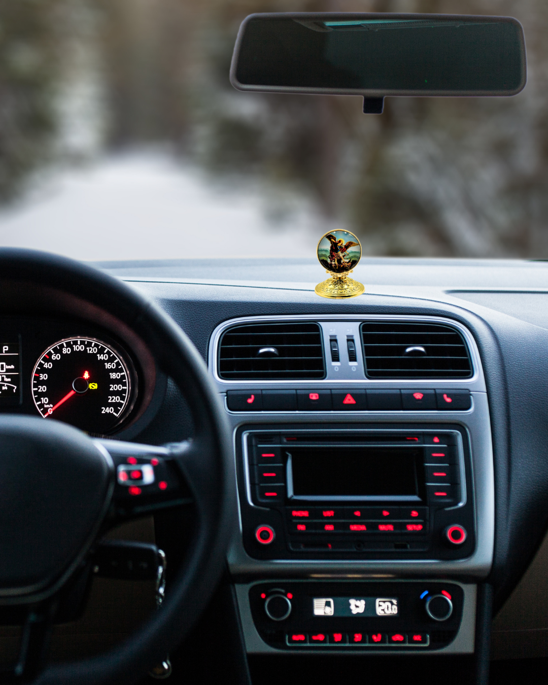 Stick-On St. Michael Car Talisman