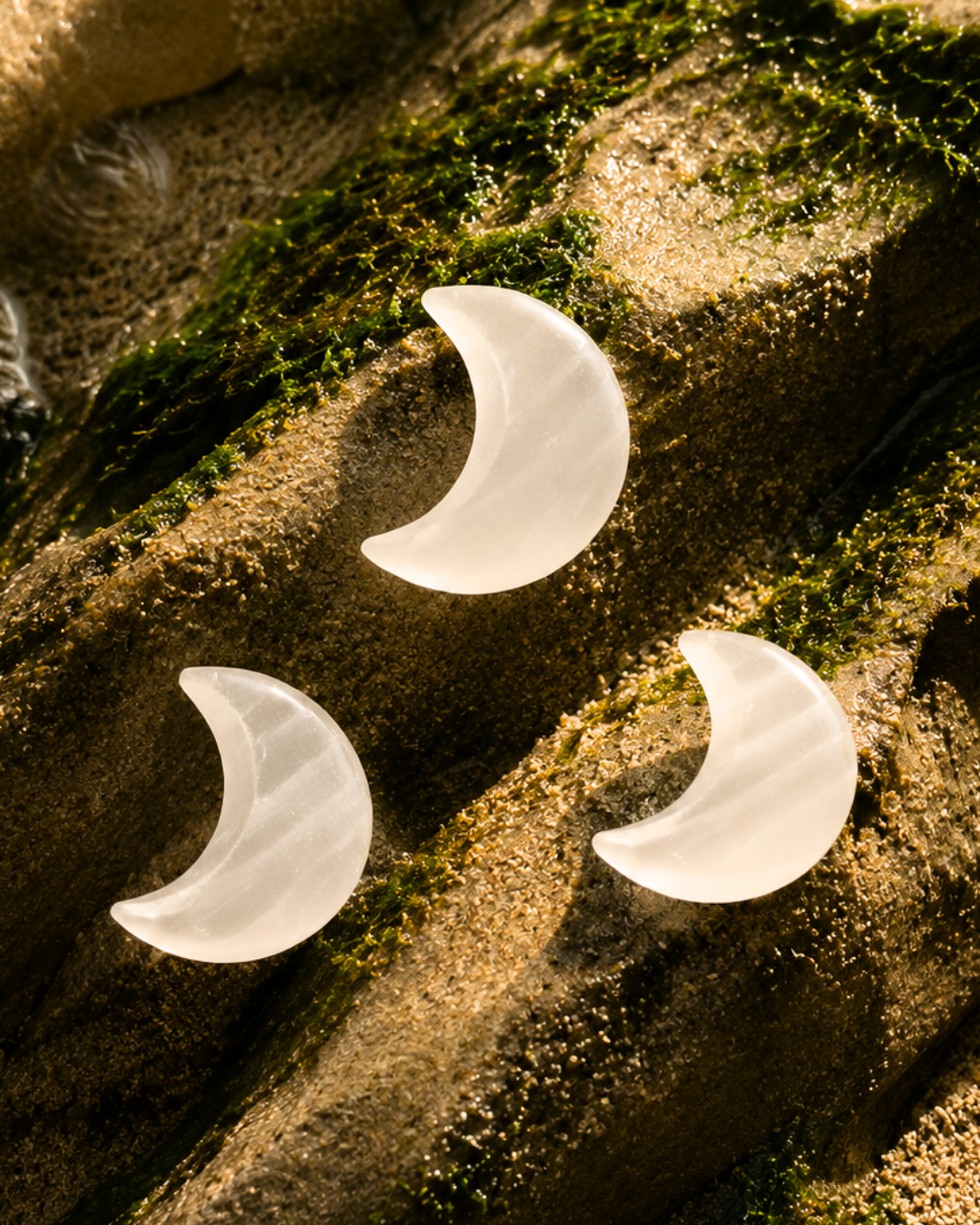 Mini Selenite Crescent Moon