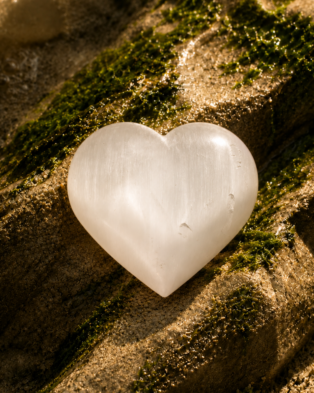 Large Selenite Heart
