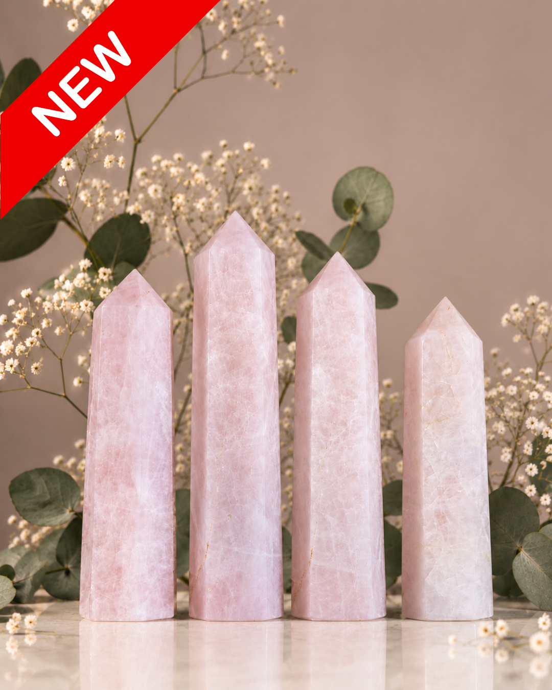Large Rose Quartz Towers