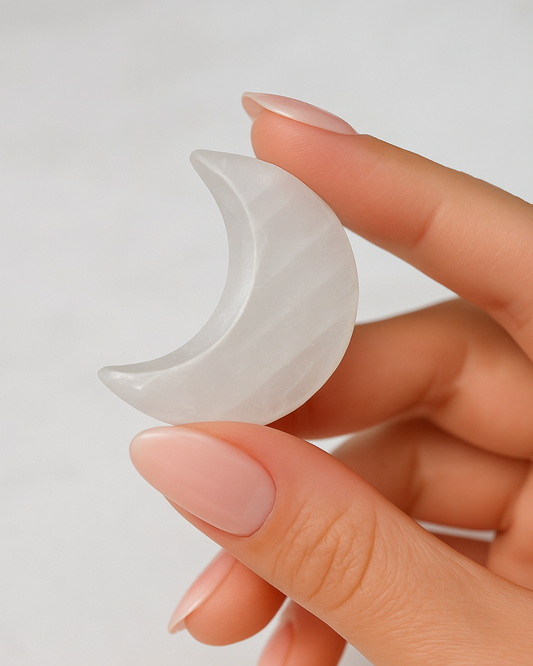Mini Selenite Crescent Moon