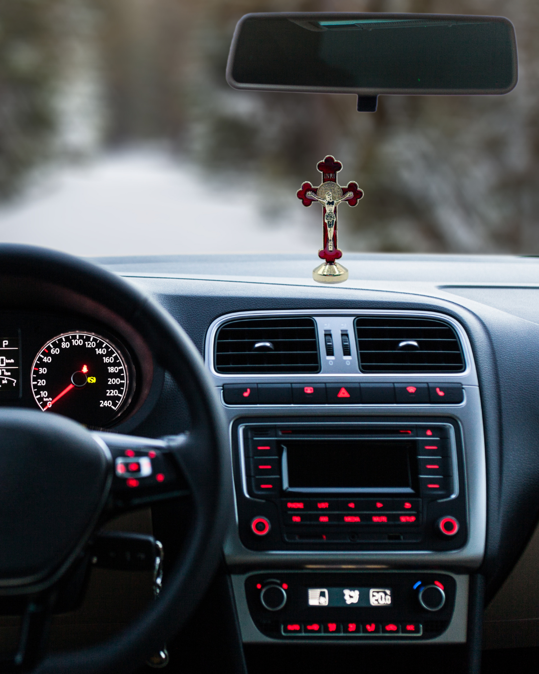 Stick-On Car Crucifix