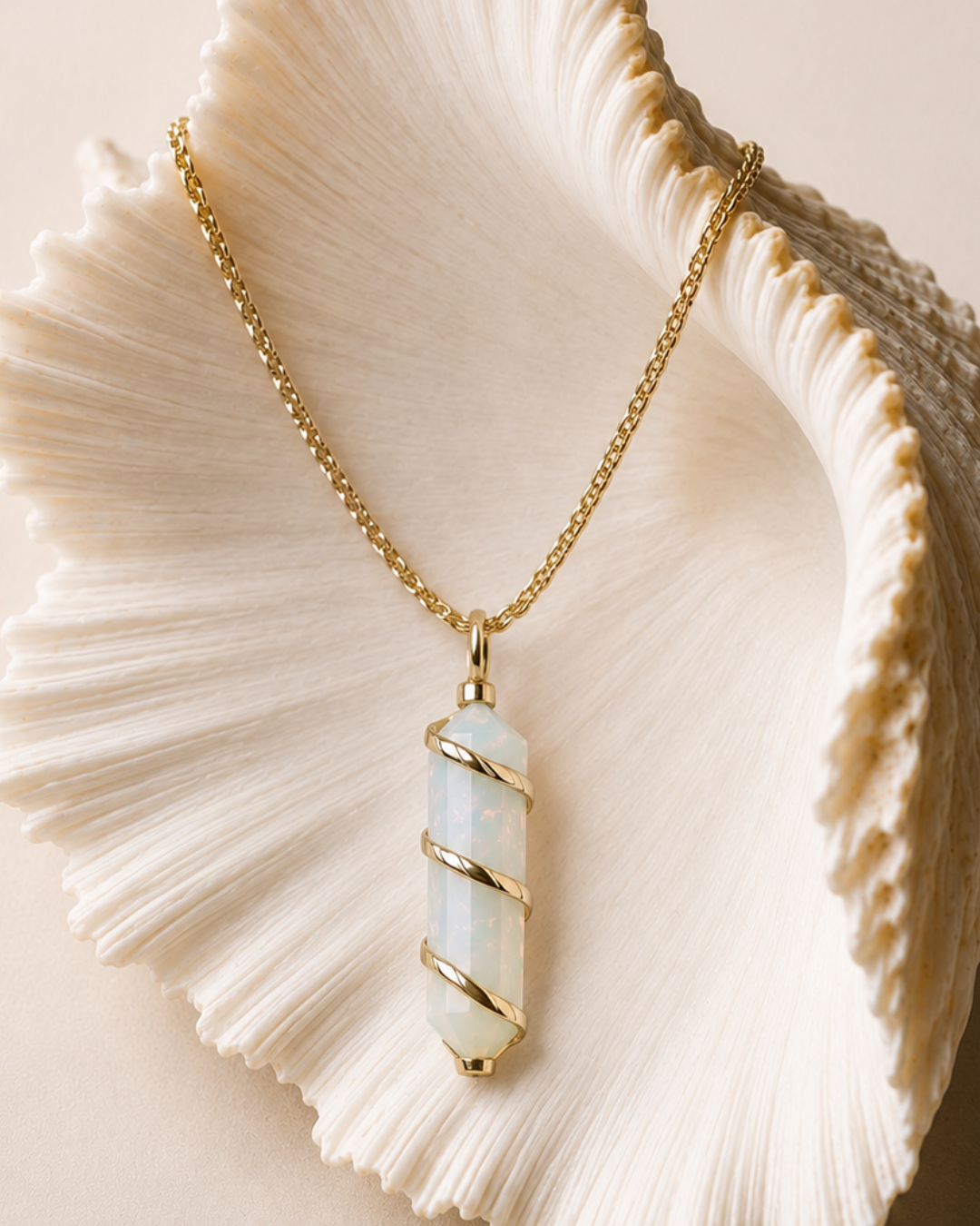 Opalite Pendant with Necklace