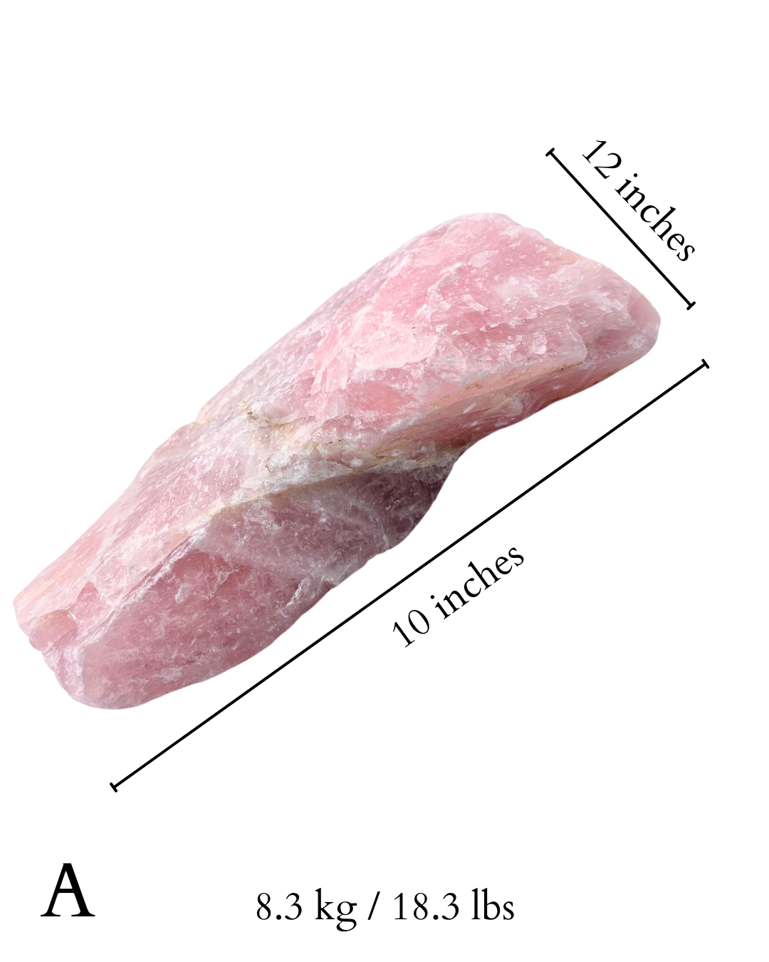 Large Raw Rose Quartz A