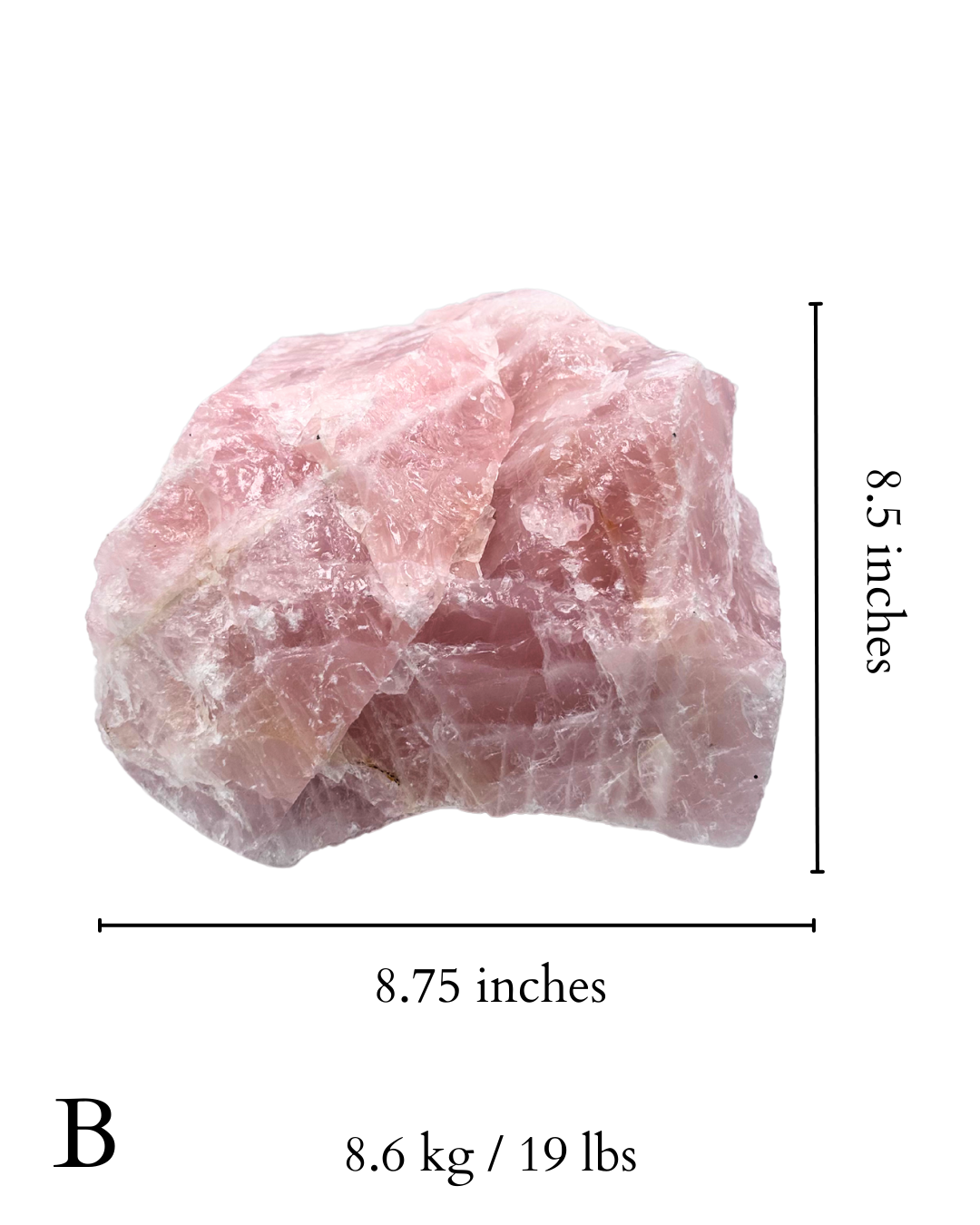 Large Raw Rose Quartz B