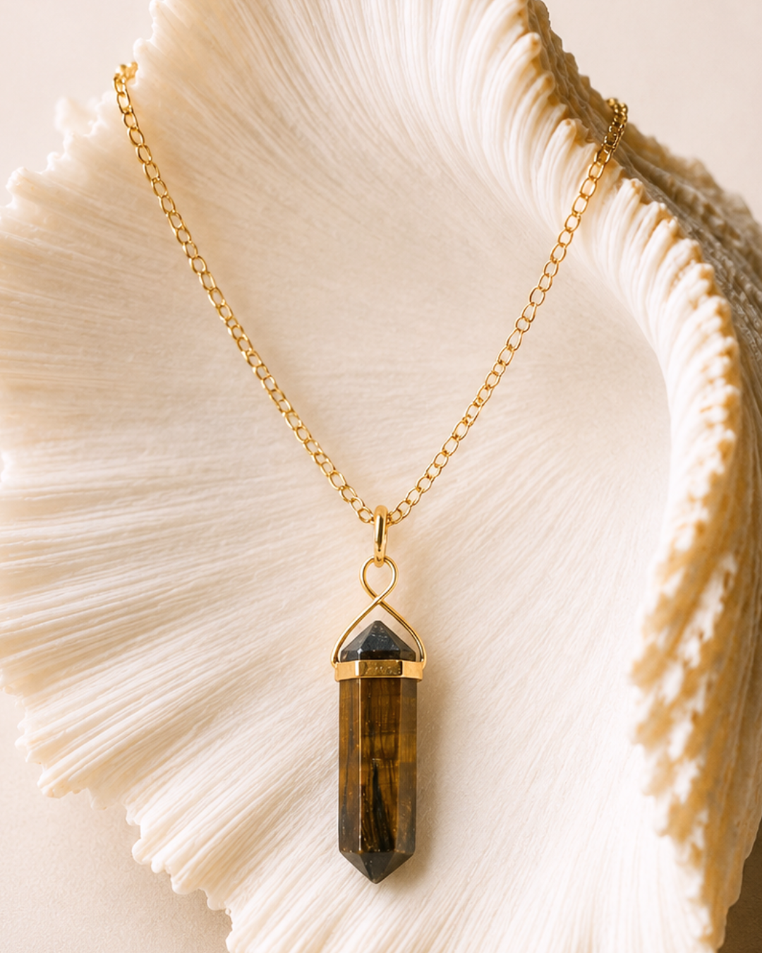 Tiger's Eye Pendant with Necklace