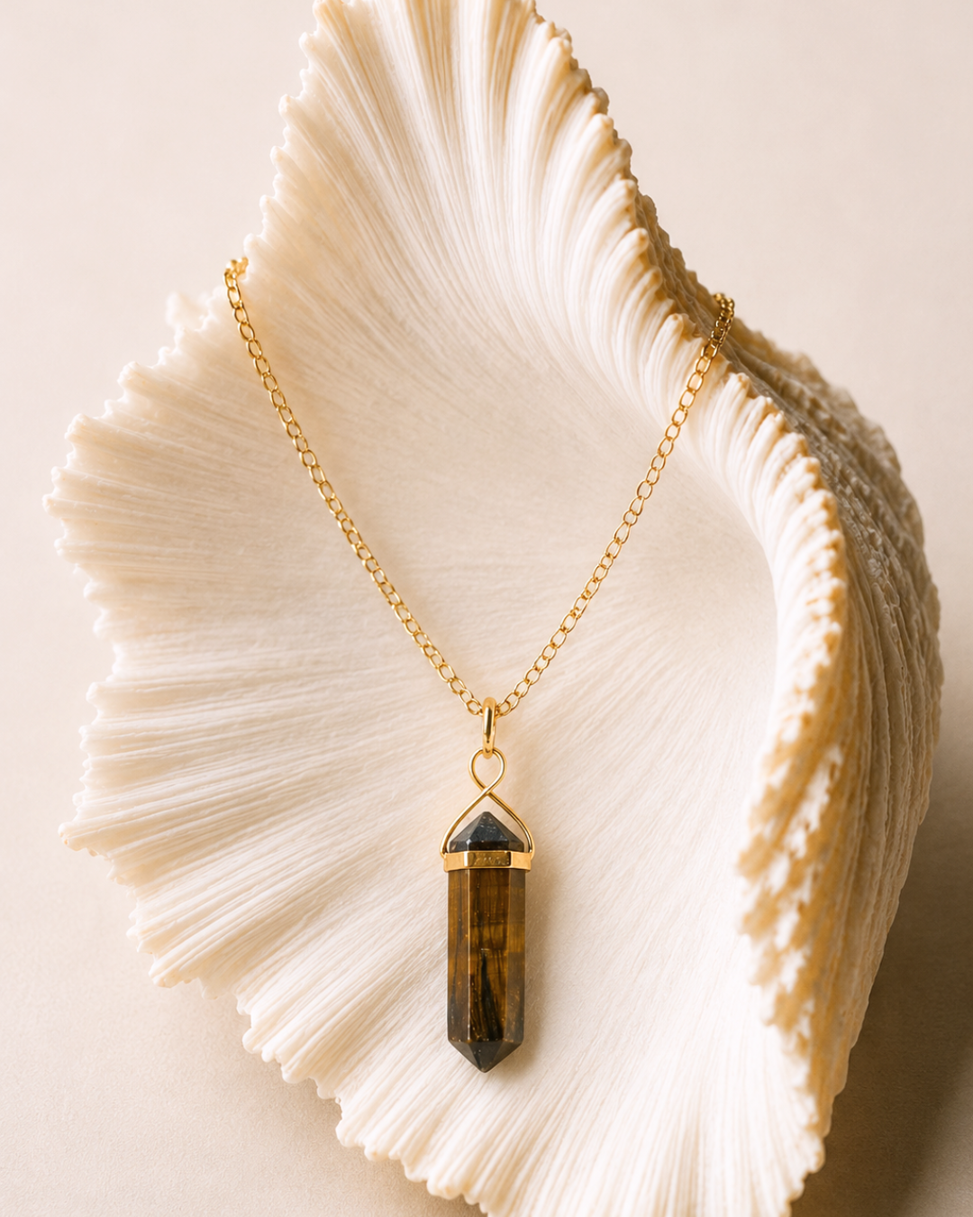 Tiger's Eye Pendant with Necklace