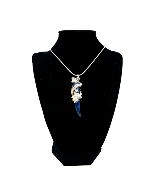 Lapis Lazuli Dragon Tooth Pendant