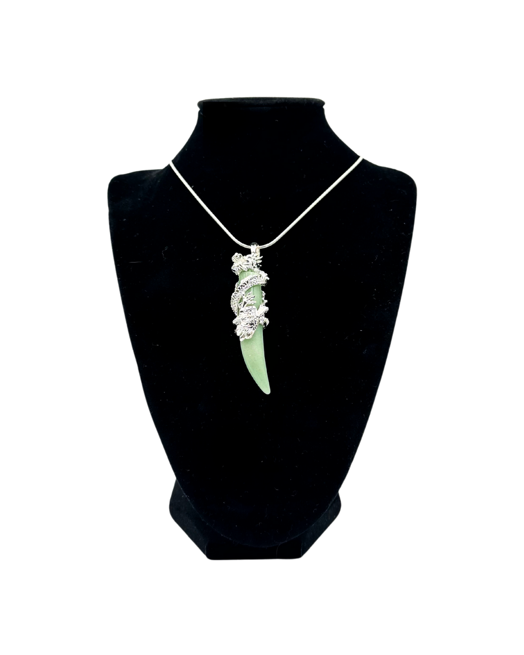 Green Aventurine Dragon Tooth Pendant