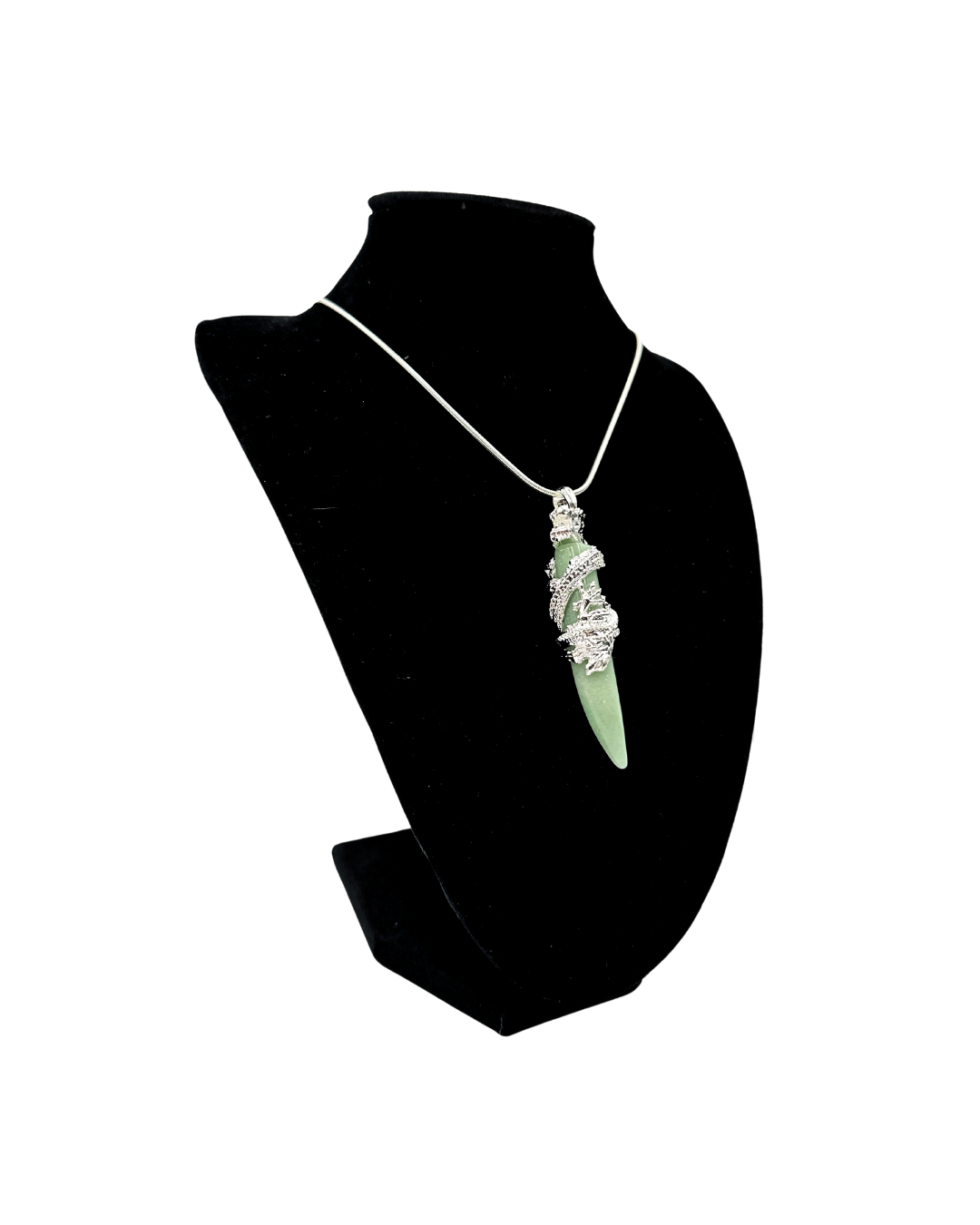 Green Aventurine Dragon Tooth Pendant