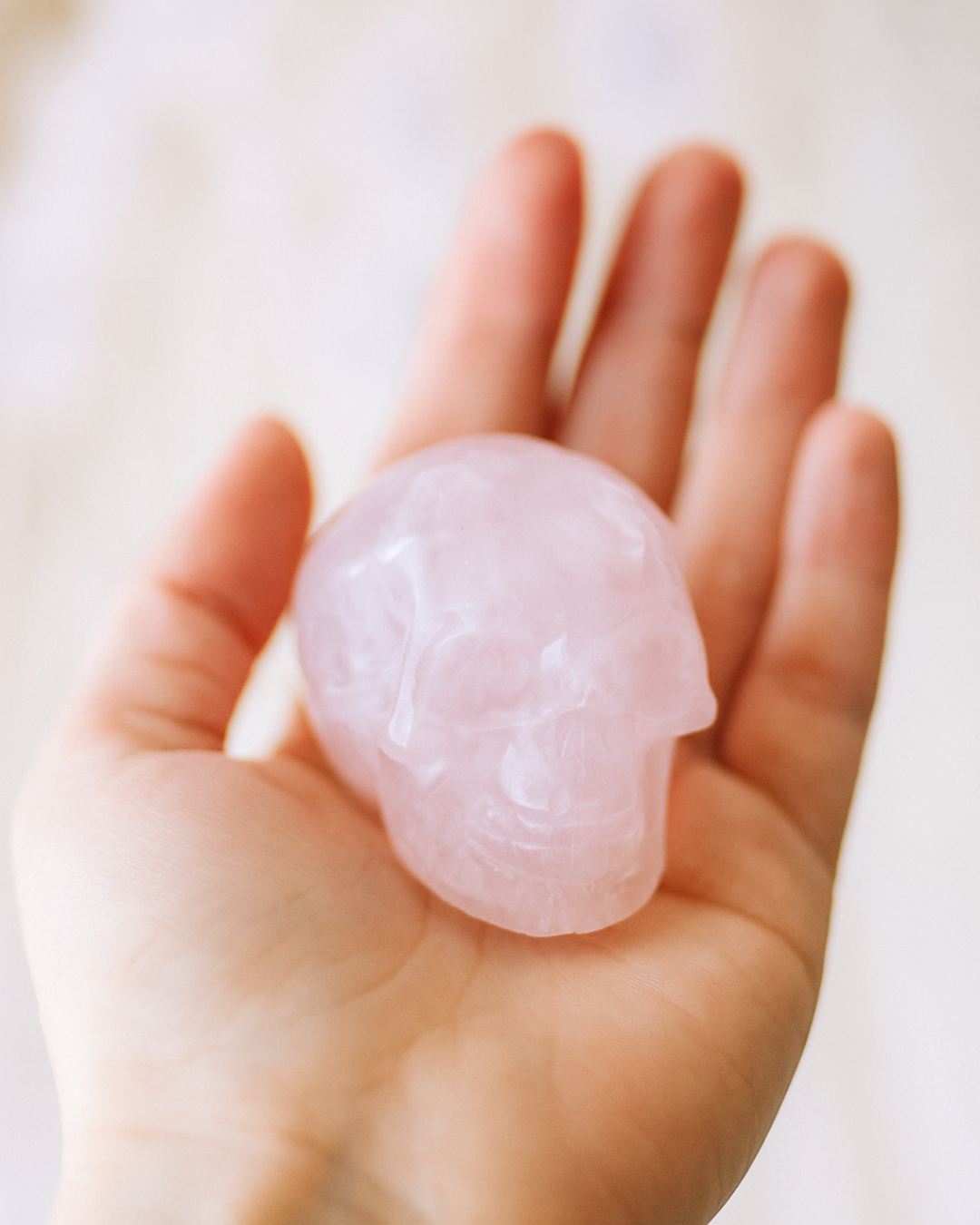 Rose Quartz Skull