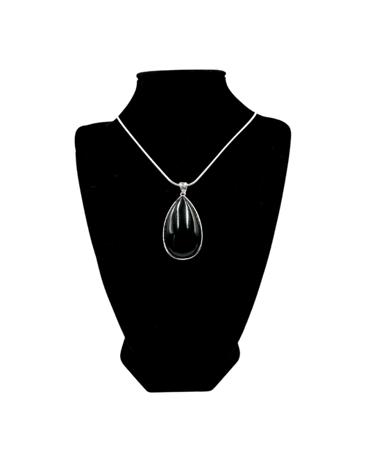 Onyx Drop Pendant Necklace