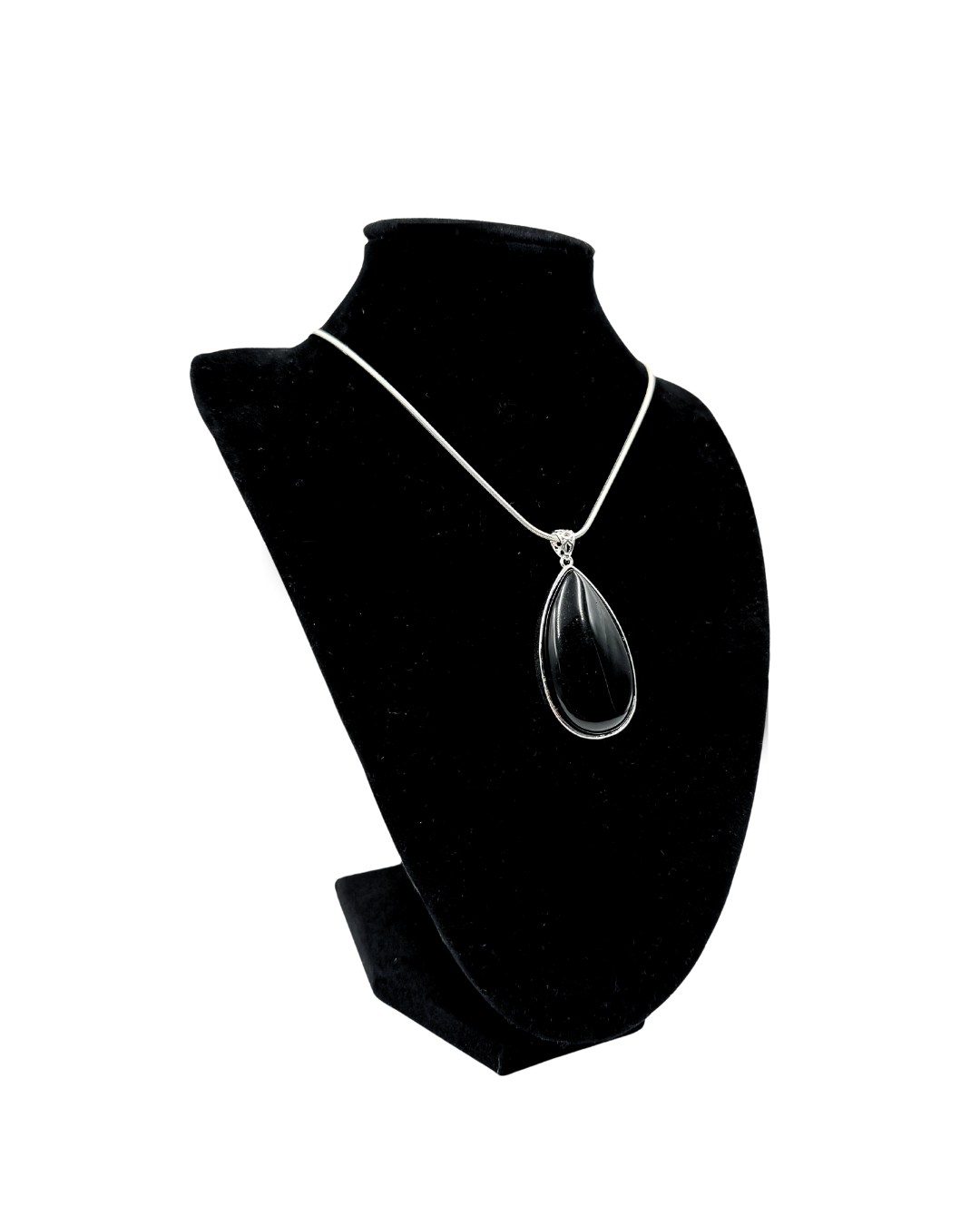 Onyx Drop Pendant Necklace