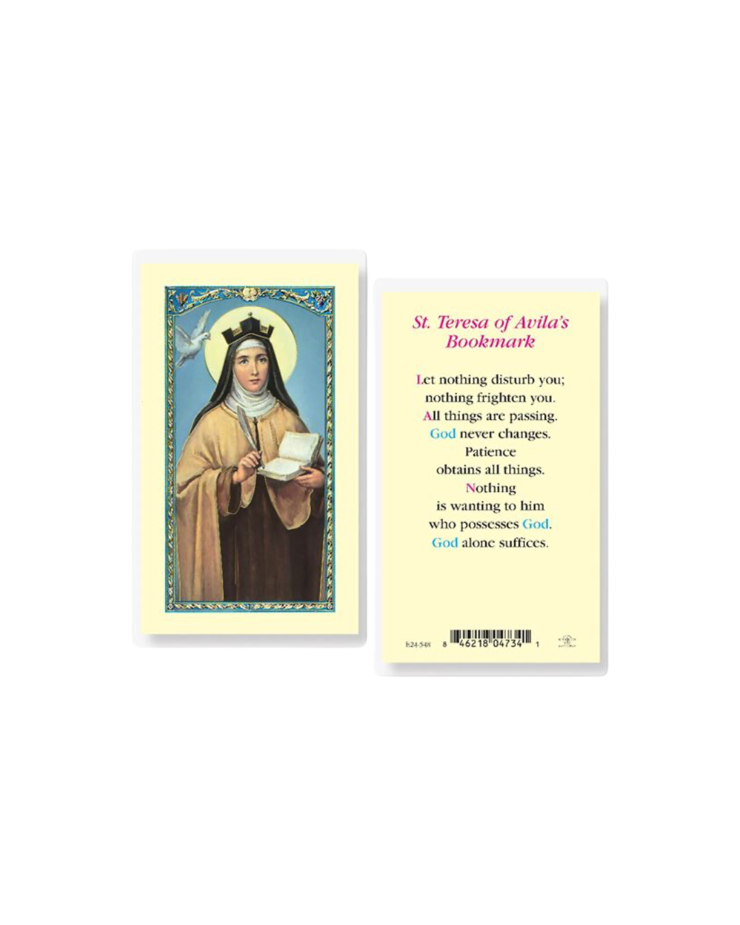 St. Teresa of Avila Prayer Card
