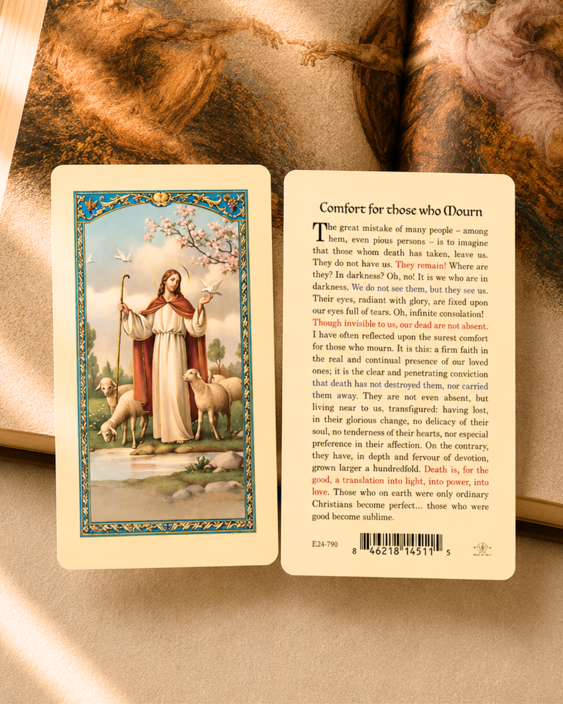 Comfort For Those Who Mourn Prayer Card