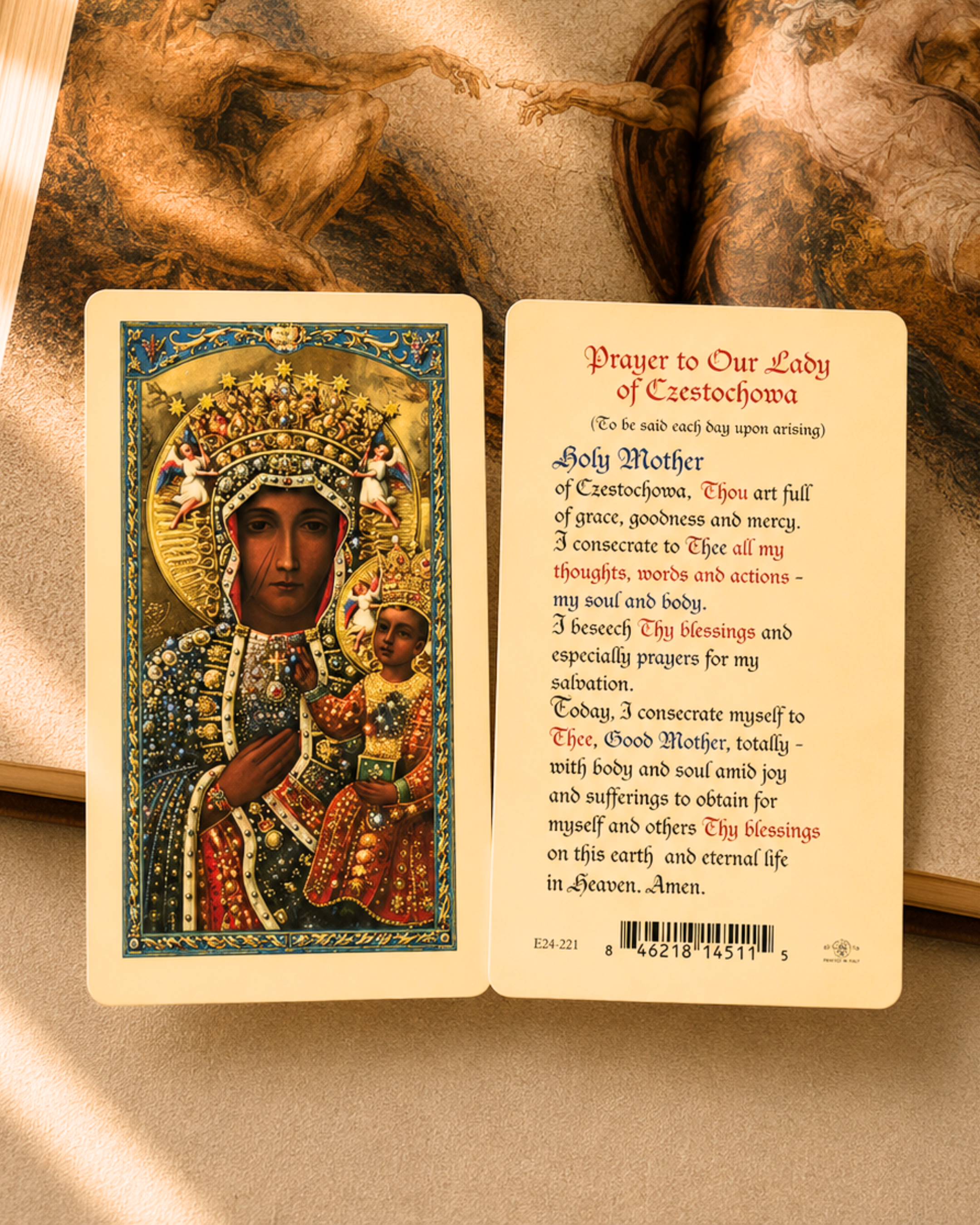 Our Lady of Czestochowa Prayer Card
