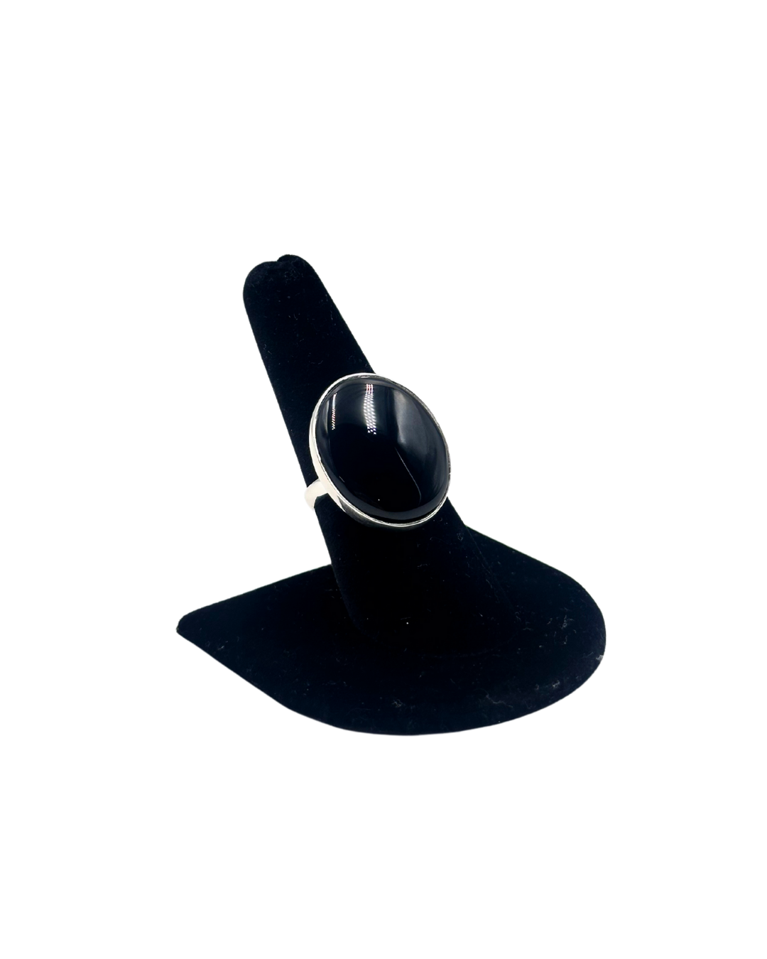 Oval Onyx Ring - Size 7