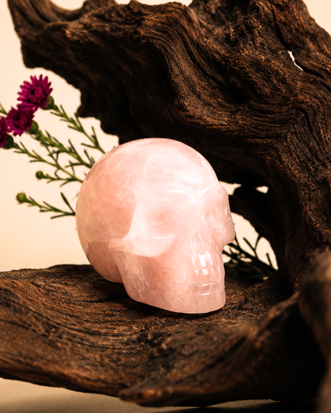 Rose Quartz Skull