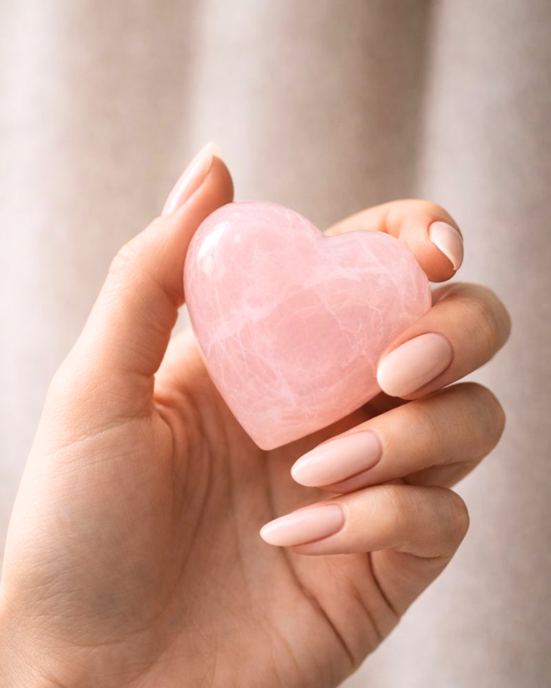 Rose Quartz Heart Crystal