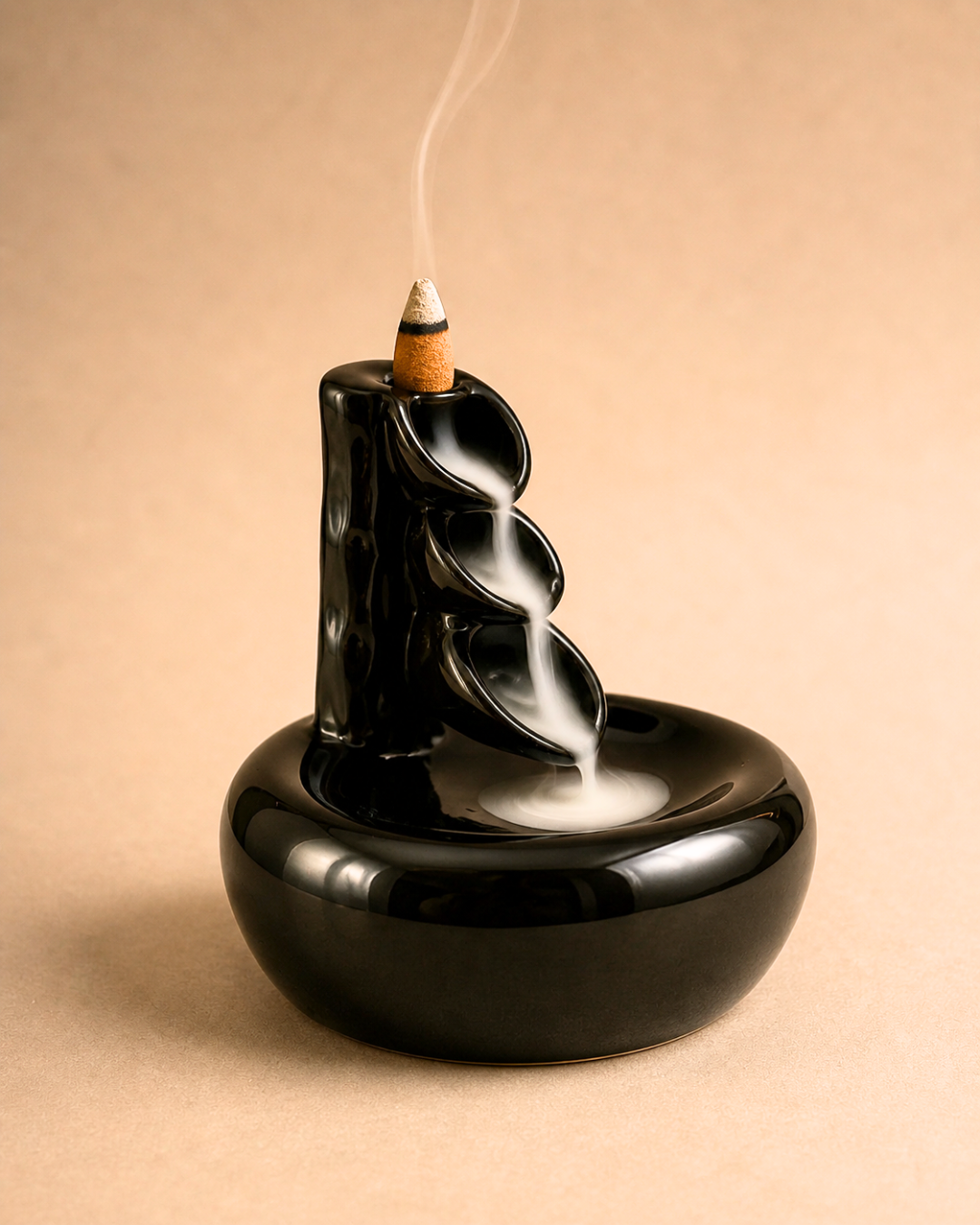 Zen Rock Pond Ceramic Incense Cone Holder