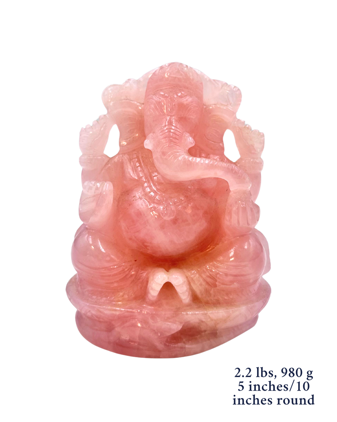 Rose Quartz Ganesha