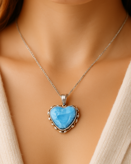 Larimar Heart Pendant
