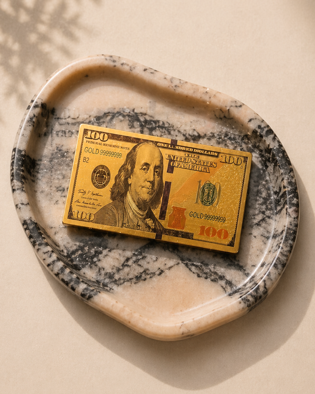 Lucky Golden Money $100 Bill