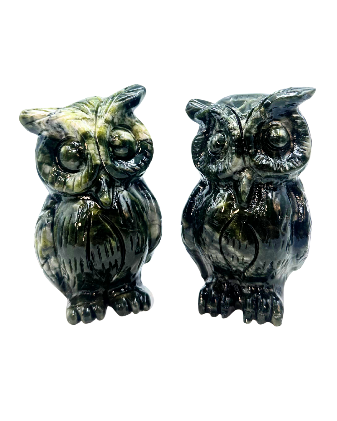 Serpentine Owl Carving