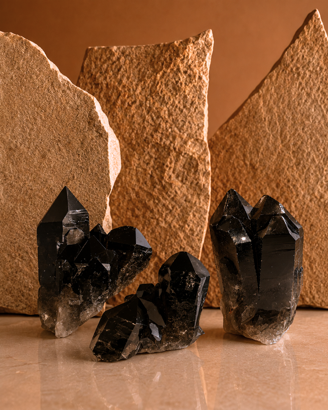 Smoky Quartz Cluster