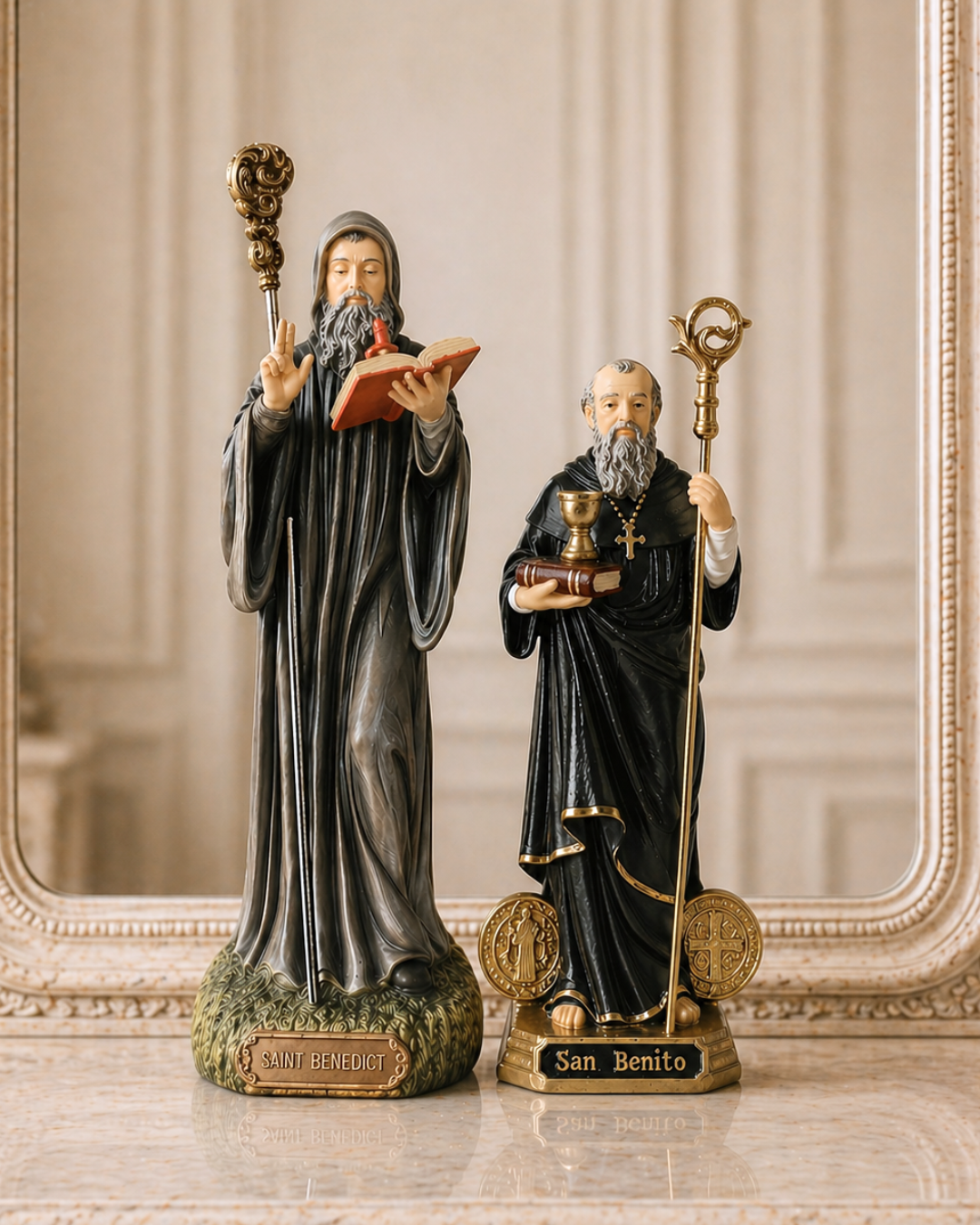 St. Benedict 8 & 10 inch Statue