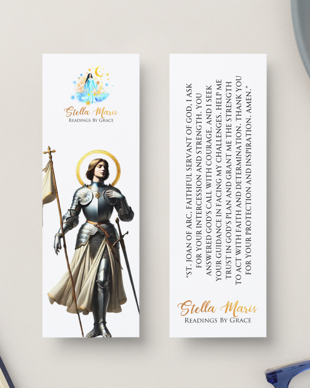 St. Joan of Arc Bookmark with Prayer