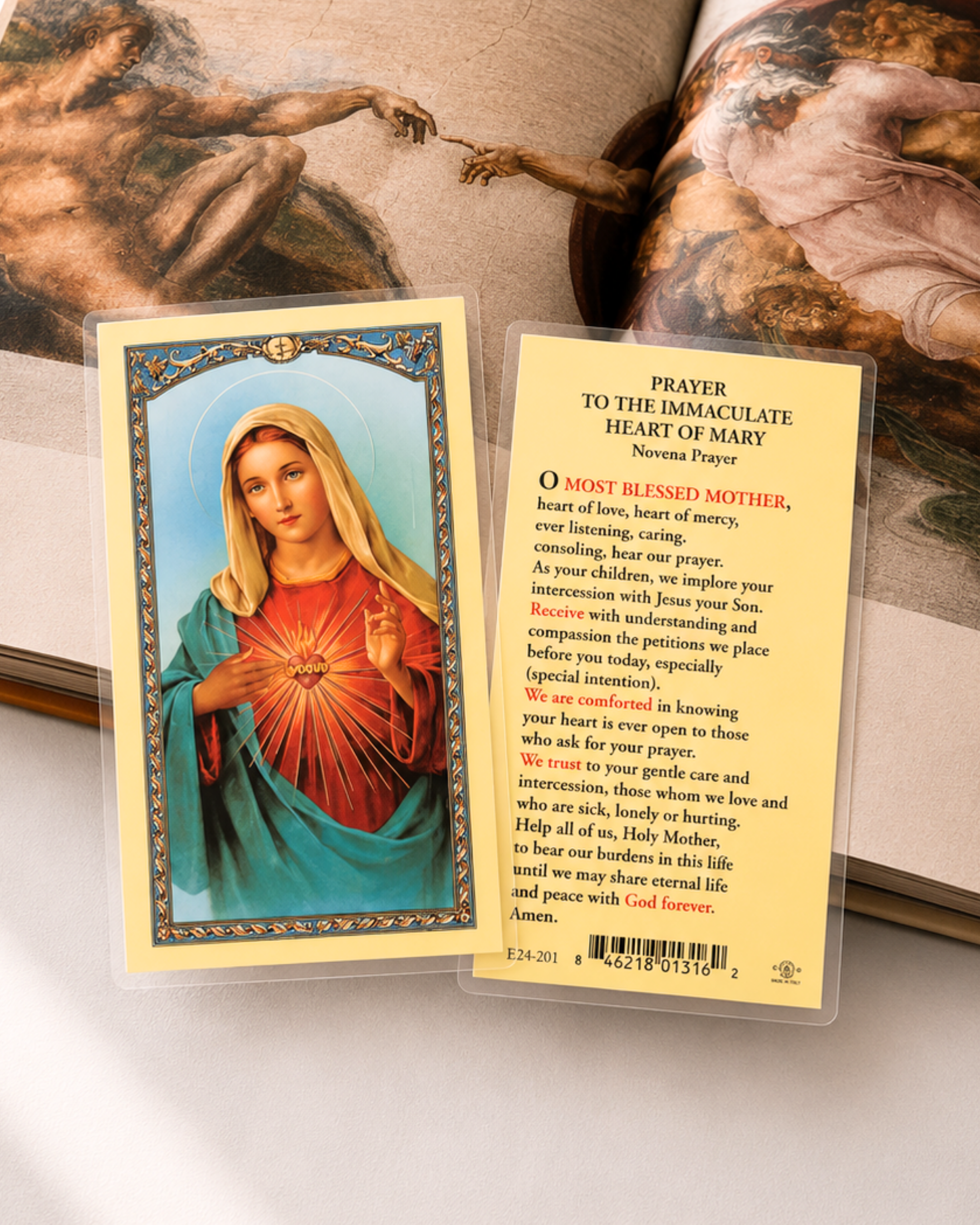 Immaculate Heart of Mary Prayer Card