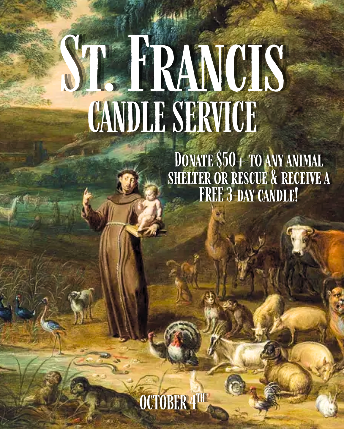 St. Francis of Assisi Animal Candle Service - October 4th