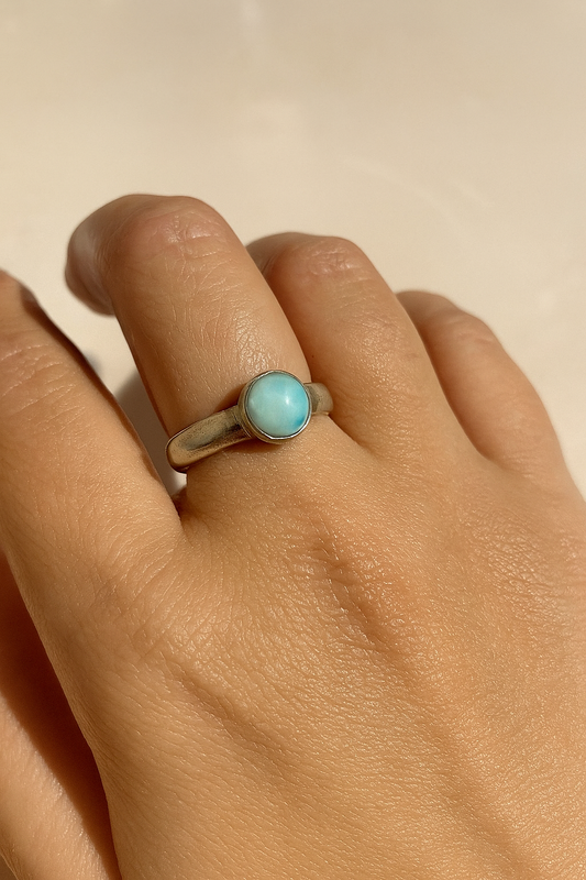 Petite Larimar Ring - Size 10