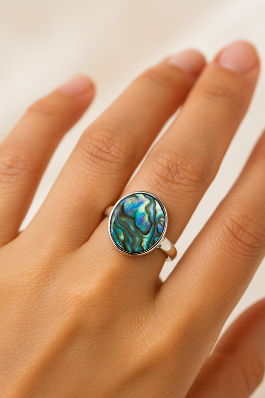 Adjustable Abalone Shell Rings