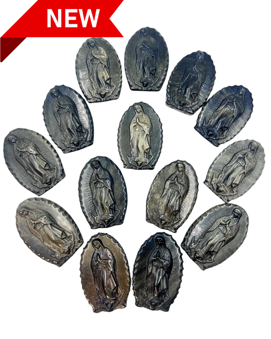 Obsidian Our Lady of Guadalupe Carving