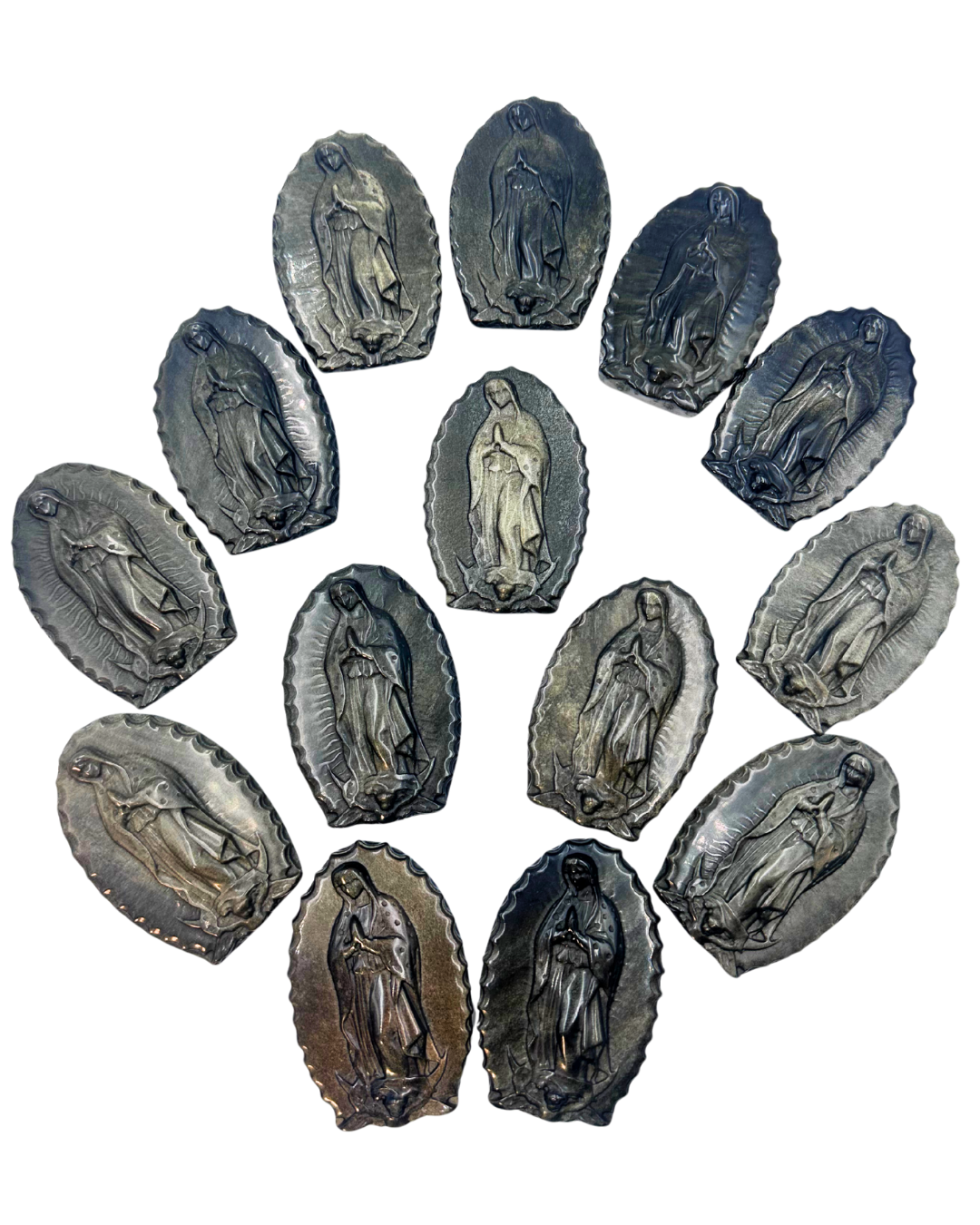 Obsidian Our Lady of Guadalupe Carving
