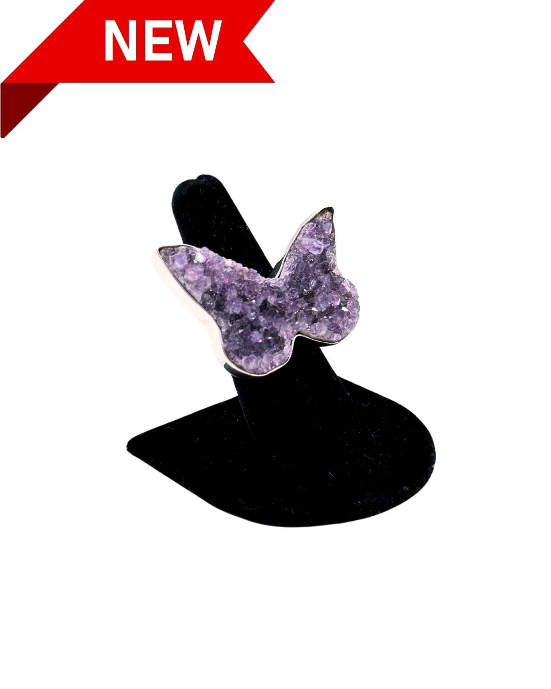 Amethyst Butterfly Ring - Size 7