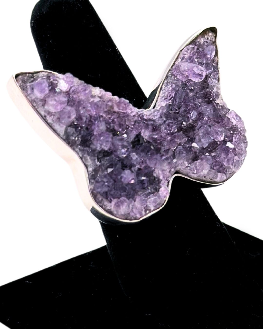 Amethyst Butterfly Ring - Size 7