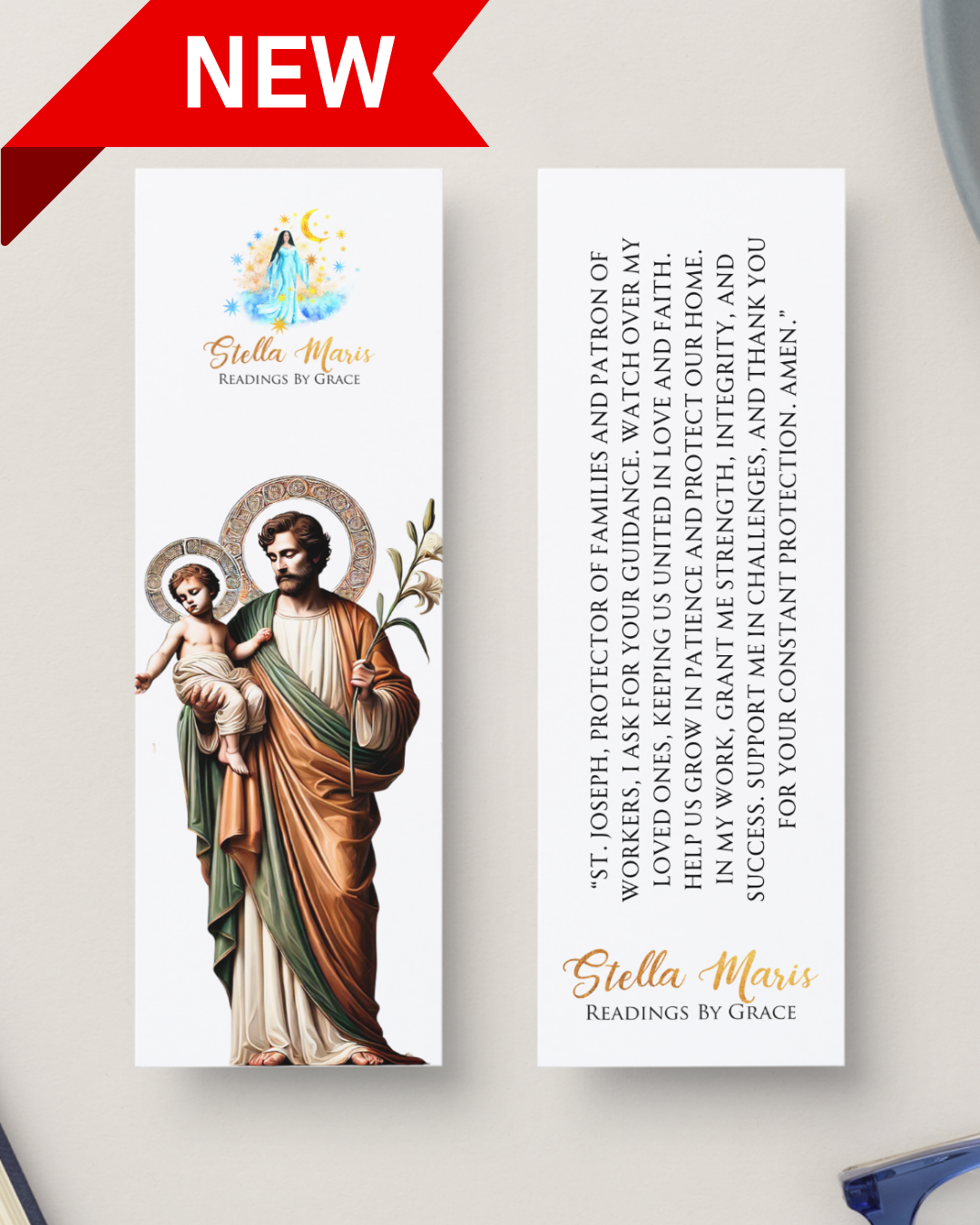 St. Joseph Bookmark with Prayer