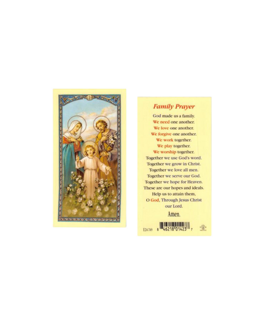 Family Prayer Card