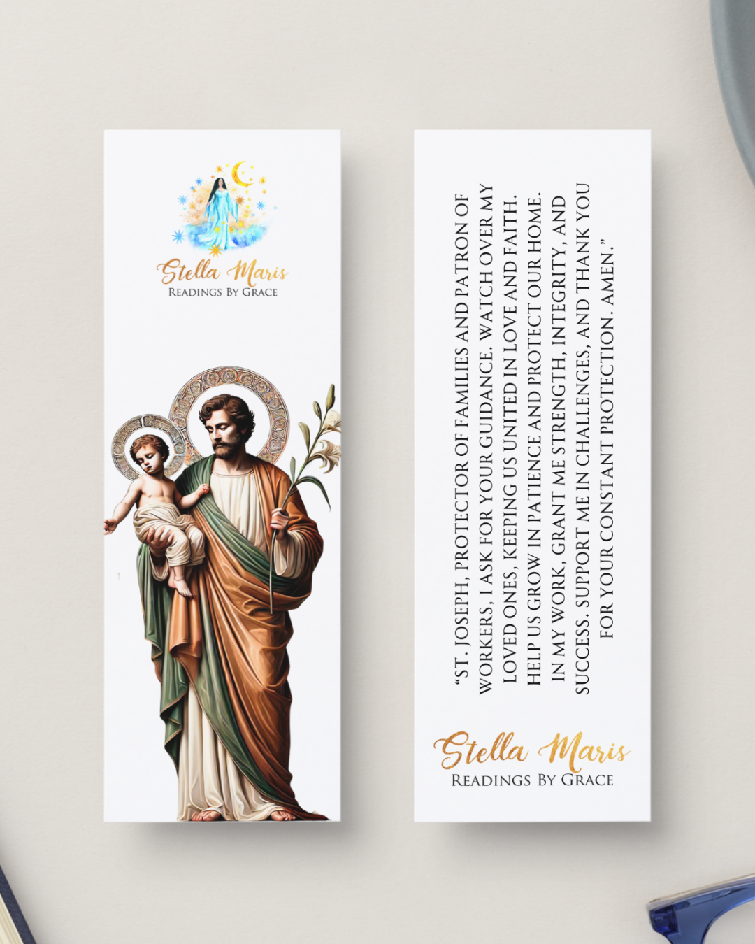 St. Joseph Bookmark with Prayer