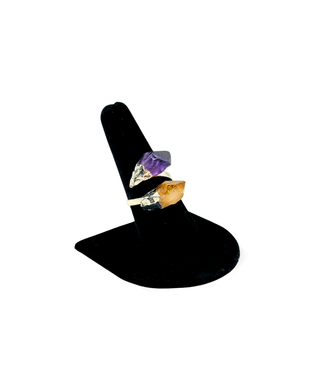 Adjustable Citrine & Amethyst Rings