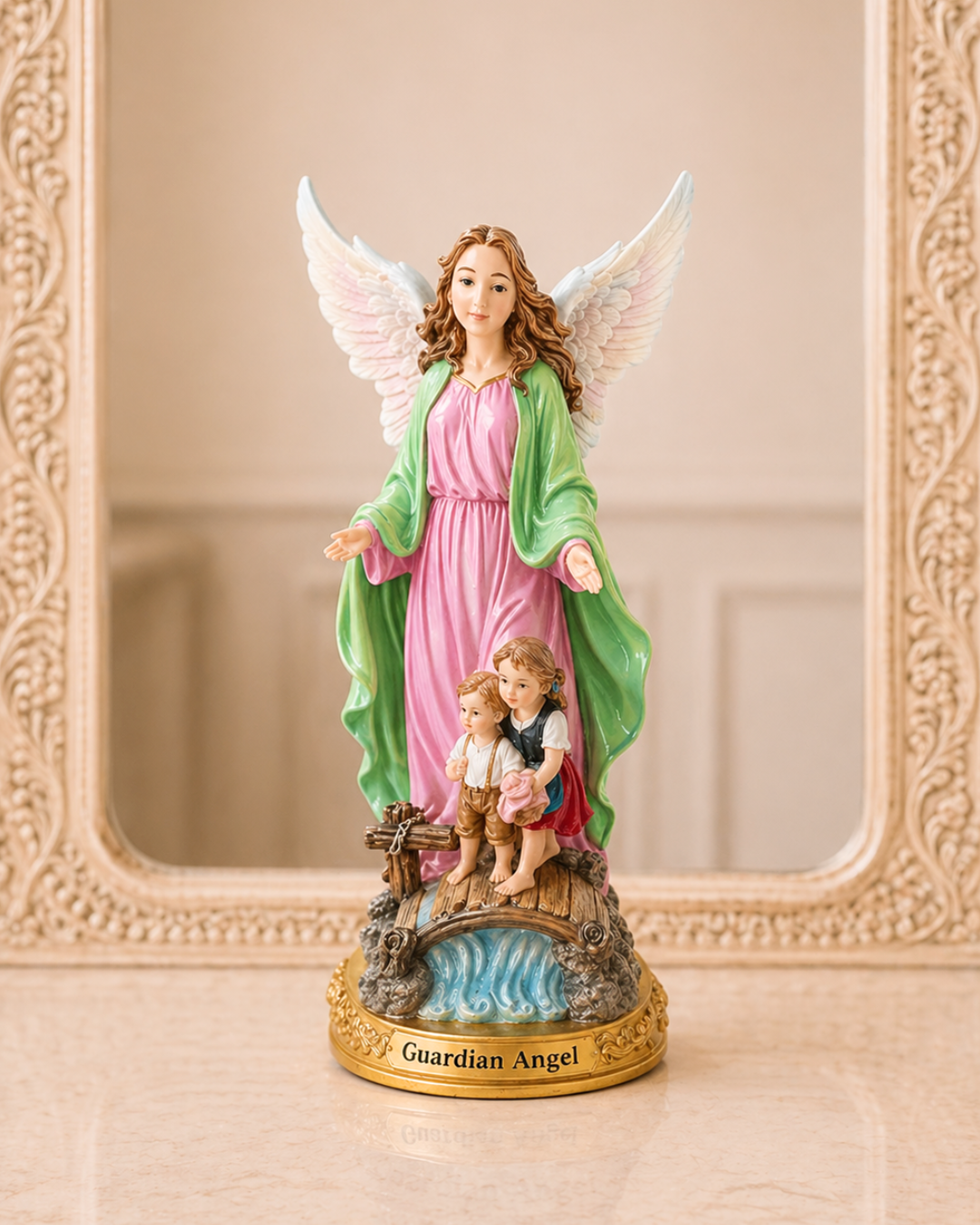 Guardian Angel 8 inch Statue