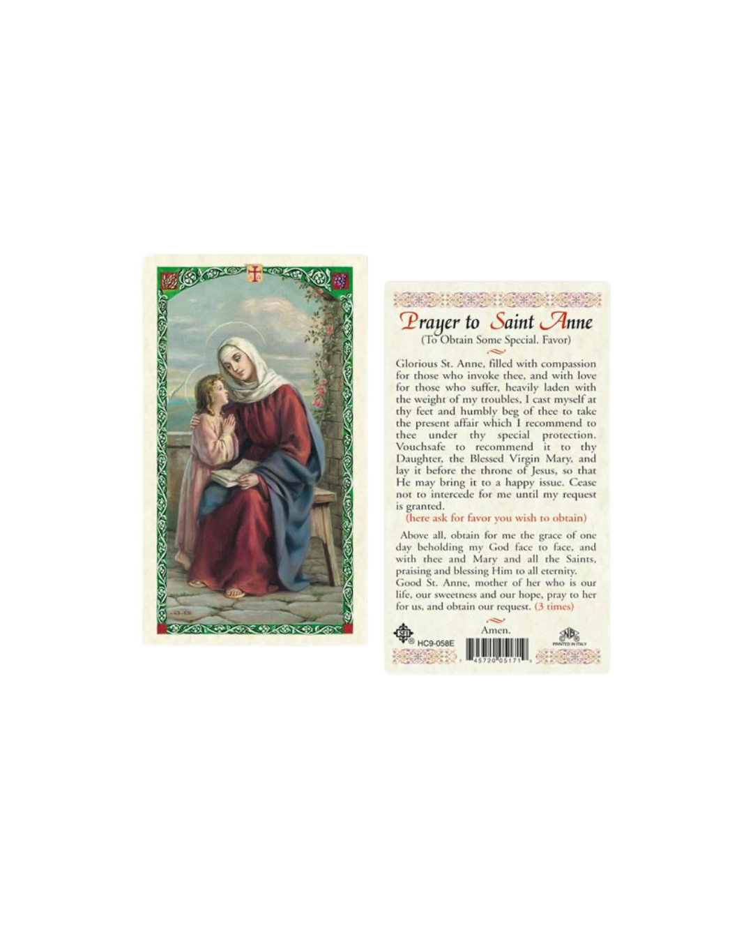 St. Anne Prayer Card