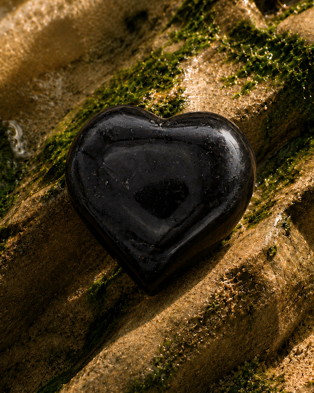 Black Tourmaline Heart